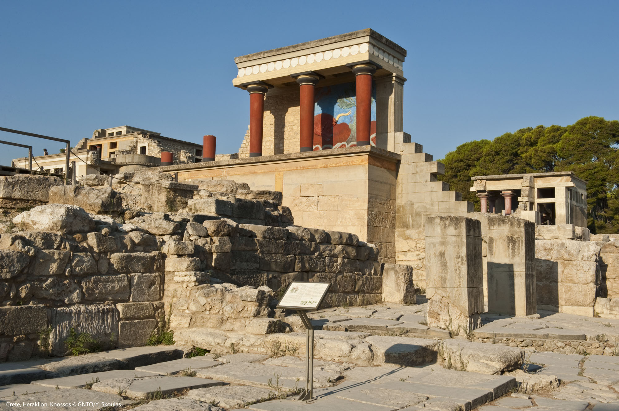 Palácio de Knossos em Heraklion em Creta